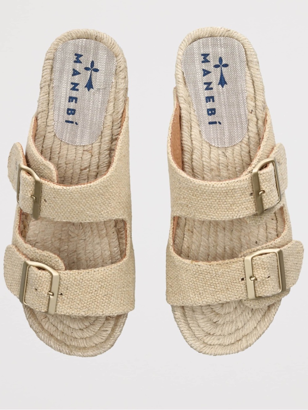 MANEBÍ Double-Buckle Flat Espadrilles